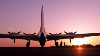 Sunset aircraft b-17 flying fortress aviation wallpaper