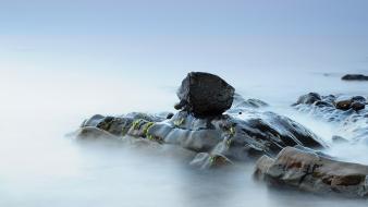 Surface fog moss block silence veil smooth wallpaper