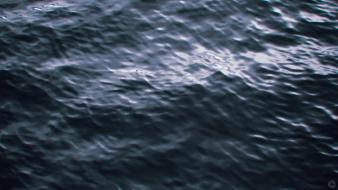 Water blue ocean minimalistic dark waves cold ripples wallpaper
