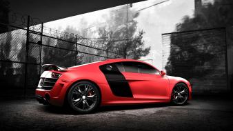 Black red wheels audi r8 gt1 sports cars