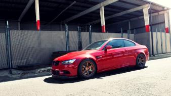 Bmw red cars roads vehicles m3 e92 wallpaper