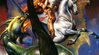 Green dragons boris vallejo wallpaper