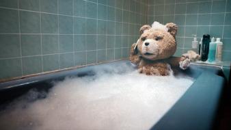 Movies bathtubs teddy bears ted bath wallpaper
