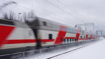 Trains motion blur wallpaper