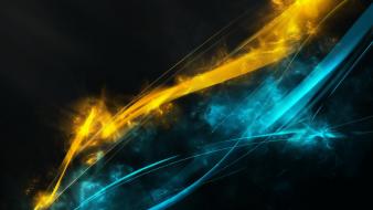 Abstract yellow streaks wallpaper