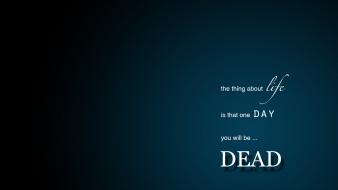 Blue text dead quotes thing gradient background wallpaper