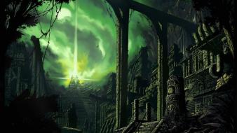 Forest architecture art amazon abandoned mythical cities wallpaper