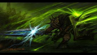 Games world of warcraft tauren warriors thunderfury wallpaper