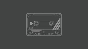Minimalistic gray cassette tape audio tapes wallpaper