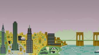 Minimalistic new york city google now wallpaper