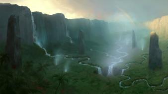 Of warcraft tropical fantasy landscape sholazar basin wallpaper