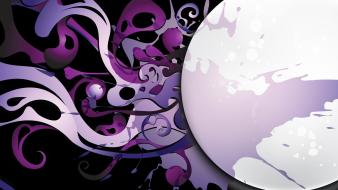 Pattern purple vector graphics black background splashes wallpaper