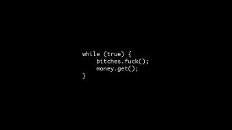 Computers money programming code black background wallpaper