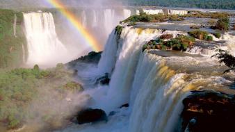 Landscapes nature rainbows waterfalls wallpaper