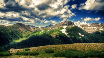 Mountains landscapes nature trees country