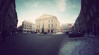 Winter europe poland lublin old city wallpaper