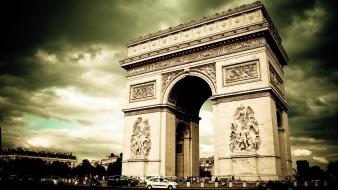 Arc de triomphe france paris architecture cities wallpaper