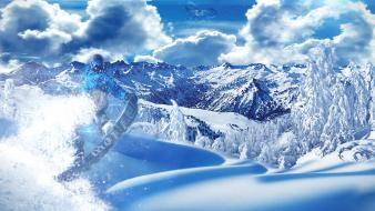 Clouds landscapes mountains nature photo manipulation wallpaper