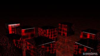 Futuristic cubes 3d wallpaper