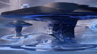 Futuristic halo concept art science fiction artwork wallpaper