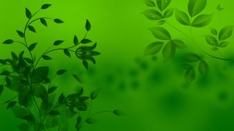 Green leaves abstract wallpaper