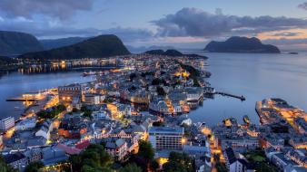 Landscapes cityscapes norway ålesund wallpaper