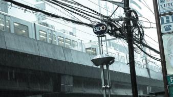 Manila philippines railway rainy season trains wallpaper