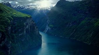 Mountains landscapes nature forest norway lakes geiranger fjord wallpaper
