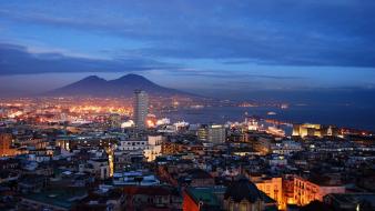 Napoli night skyline wallpaper