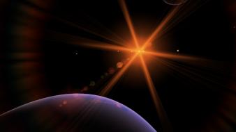 Outer space galaxies planets astronomy wallpaper