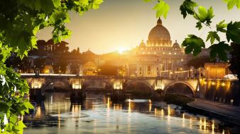 Rome saint peters basilica architecture bridges buildings wallpaper