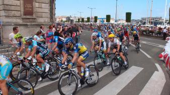 Sports cycling races cycles