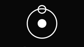 Black background circles logo designed two wallpaper