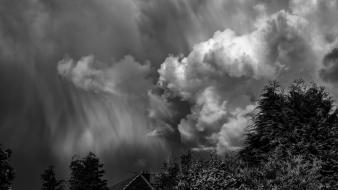 Bokeh clouds rain sky storm wallpaper