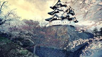Japan landscapes castles buildings hirosaki castle wallpaper