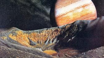 Jupiter artwork landscapes outer space paintings wallpaper