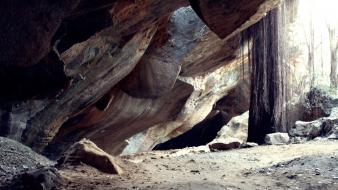 Landscapes nature caves earth lighting india