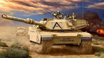 Military tanks artwork m1a1 abrams tank wallpaper