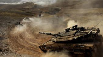 Sand israel tanks dust merkava iv wallpaper