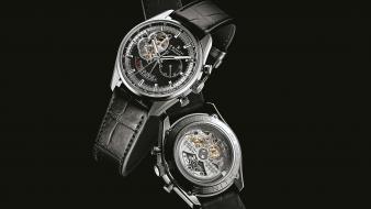 Watches black background wristwatch zenith