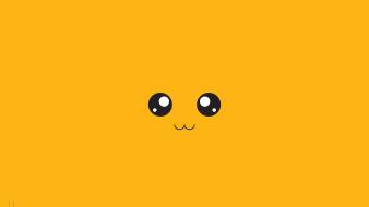 Yellow pikachu funny faces background wallpaper