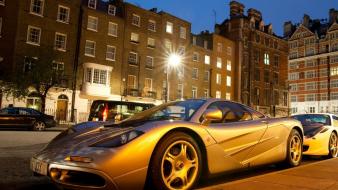 Cityscapes streets cars vehicles mclaren f1 citylights