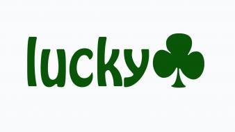 Green white lucky luck wallpaper