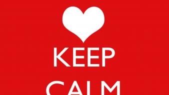 Love red keep calm and simple background wallpaper
