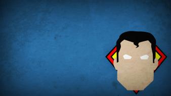 Minimalistic dc comics superman blue background blo0p wallpaper