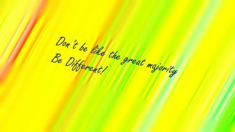 Minimalistic red multicolor yellow text quotes difference colors wallpaper