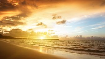 Nature sunlight skies beach wallpaper