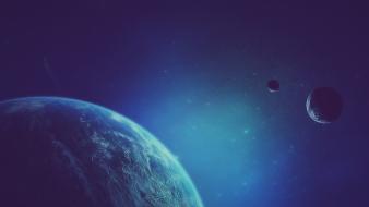 Outer space planets fantasy art artwork wallpaper