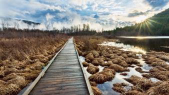 Sunrise nature canada walkway mile lake ontario wallpaper