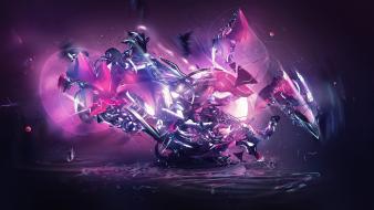 Abstract futuristic purple wallpaper